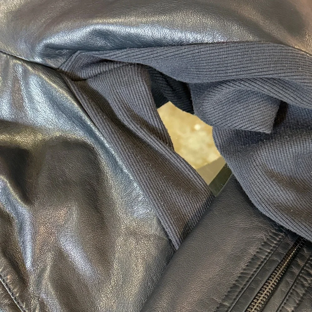 Kenneth Cole Reaction Navy Pleather Jacket Size 1X - Picture 12 of 12